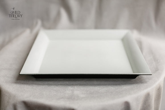 White Square Charger Plate